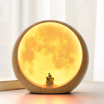 Moon Wood Table Lamp