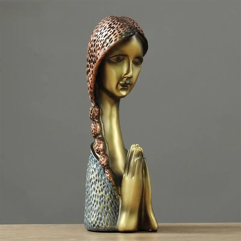 Praying Girl Sculpture