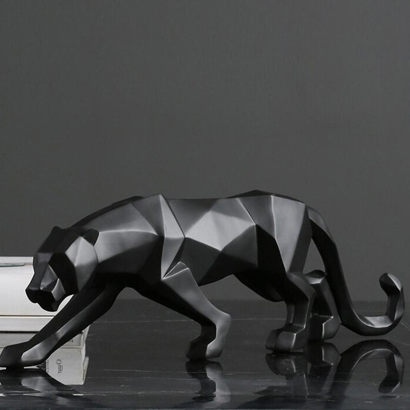 Geometric Leopard Statue