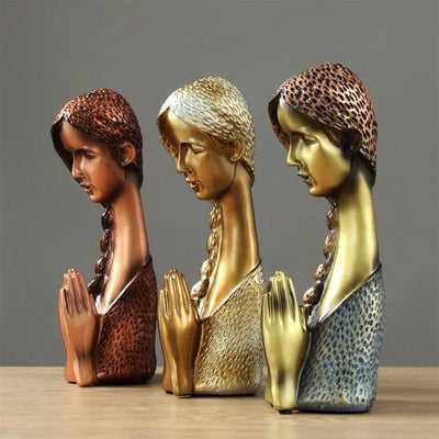 Praying Girl Sculpture