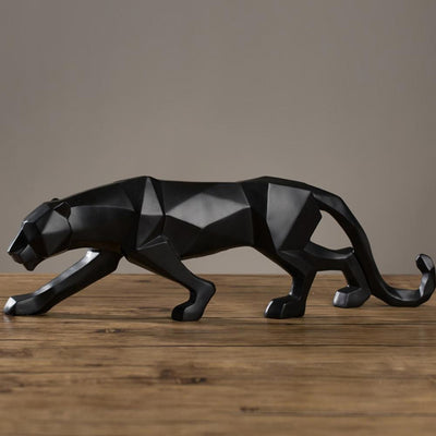 Geometric Leopard Statue