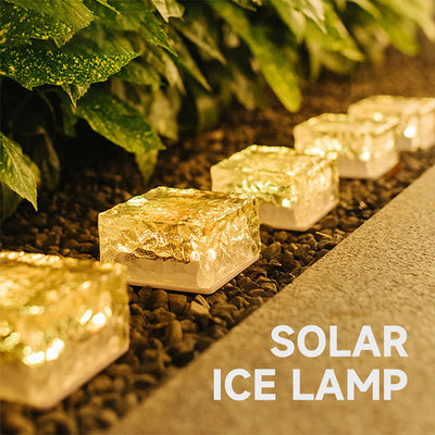 Solar Led Ice Cube Brick Light