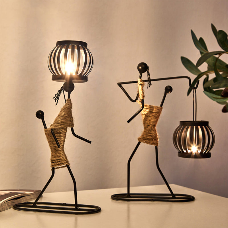 Creative Little Man Candle Holder Figurines