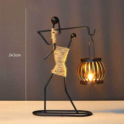 Creative Little Man Candle Holder Figurines