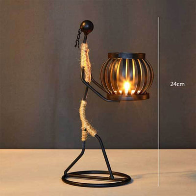 Creative Little Man Candle Holder Figurines