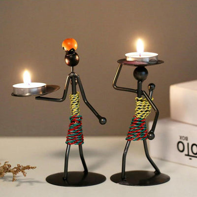 Creative Little Man Candle Holder Figurines