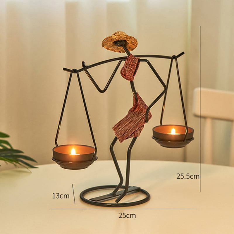 Creative Little Man Candle Holder Figurines