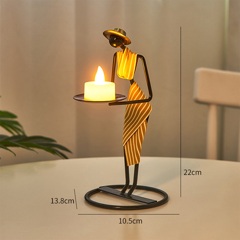 Creative Little Man Candle Holder Figurines