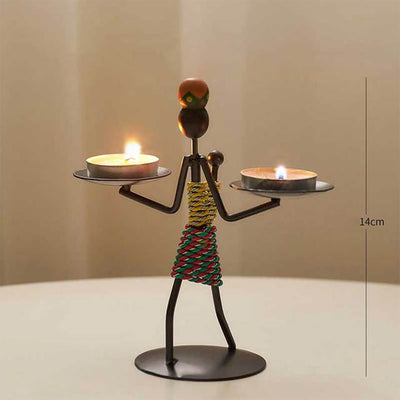 Creative Little Man Candle Holder Figurines