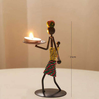 Creative Little Man Candle Holder Figurines